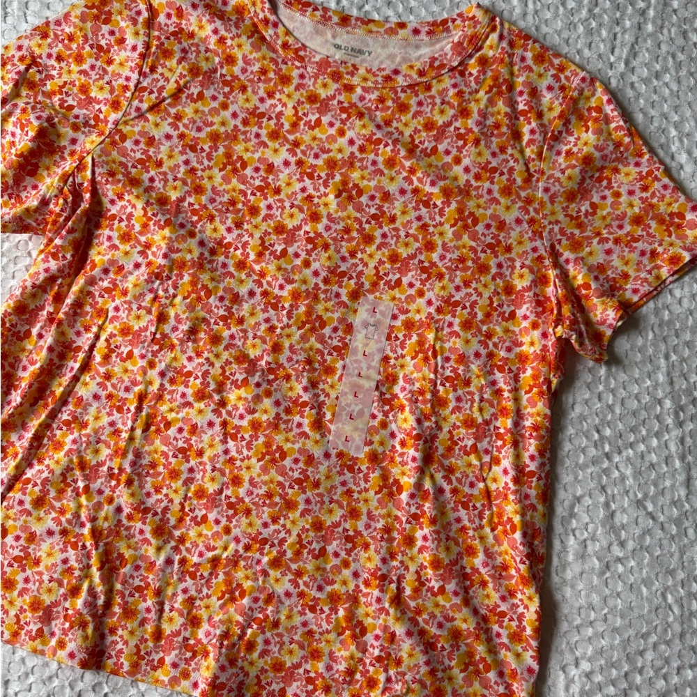 Old Navy Colorful Floral Tee - Picture 6 of 8